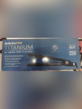 BaBylissPRO Titanium 1¼" Digital Ionic Flat Iron - Blue